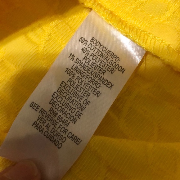 Sandra Darren sleeveless yellow dress size 8 - Picture 8 of 8